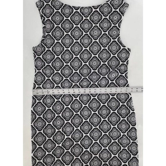 NWT Boden Women’s Sleeveless Jersey Cotton Black White Shift V-Back Dress Sz 8L - Picture 7 of 11
